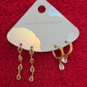 NWT: ANTHROPOLOGIE SET OF 2 EARRINGS